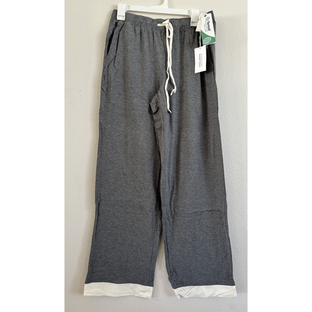 Haven Well Within Tencel Lyocell Wide Leg Lounge Pants Gray XL NWT